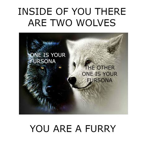 Two Wolves Meme Template